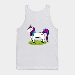 Prancing Magical Rainbow Pink Unicorn Tank Top